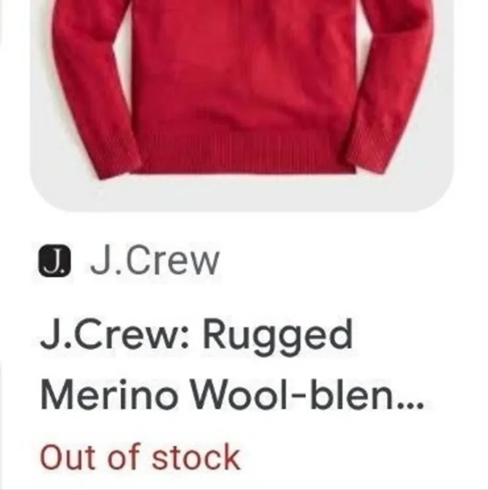 J.CREW Rugged Merino Wool Crewneck Sweater Men's SM Dk. Forest Green BNWT 1 Left